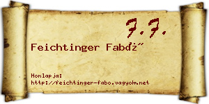 Feichtinger Fabó névjegykártya